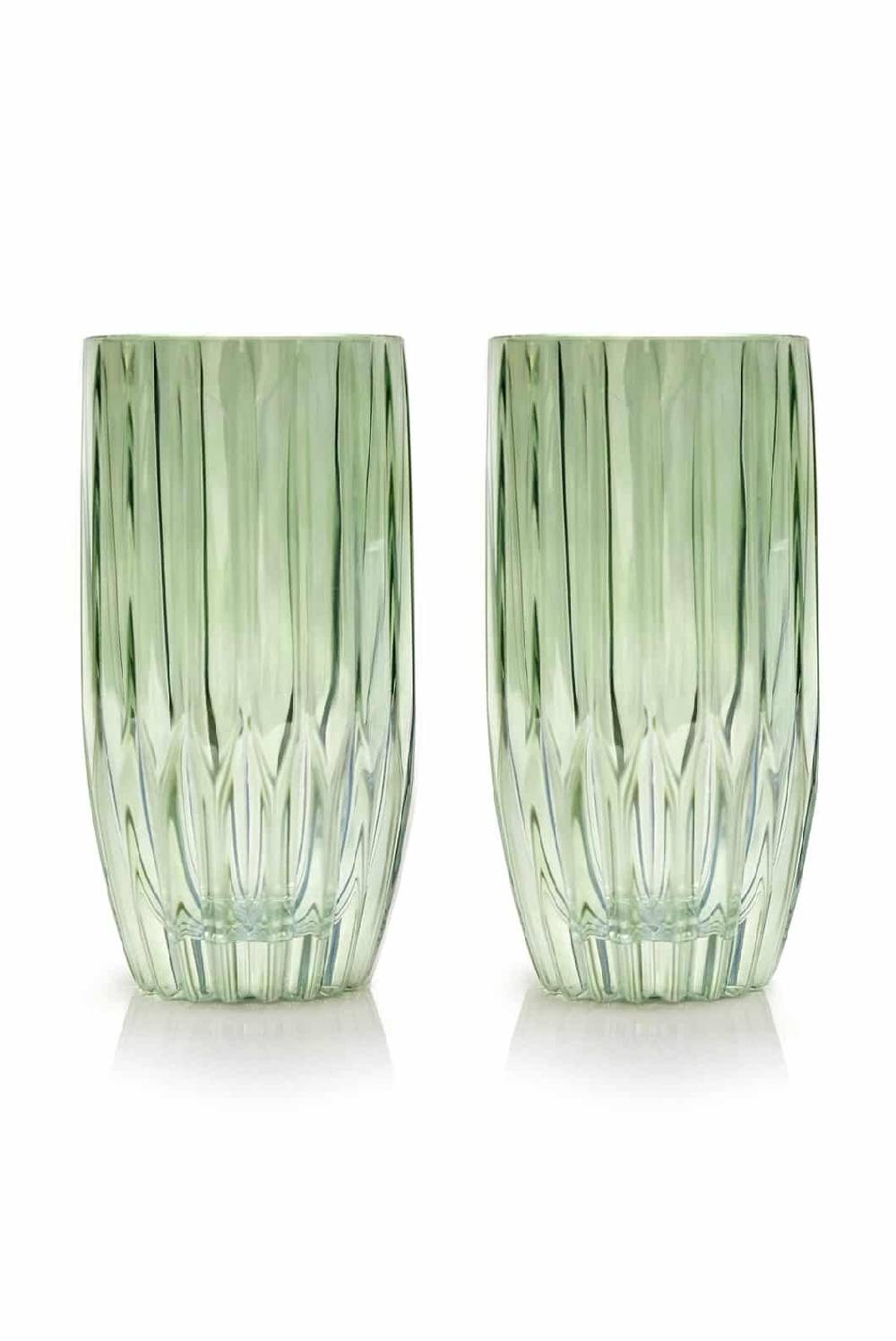 Luisa Beccaria Set Di Due Grandi Bicchieri Tumbler Verde Economico