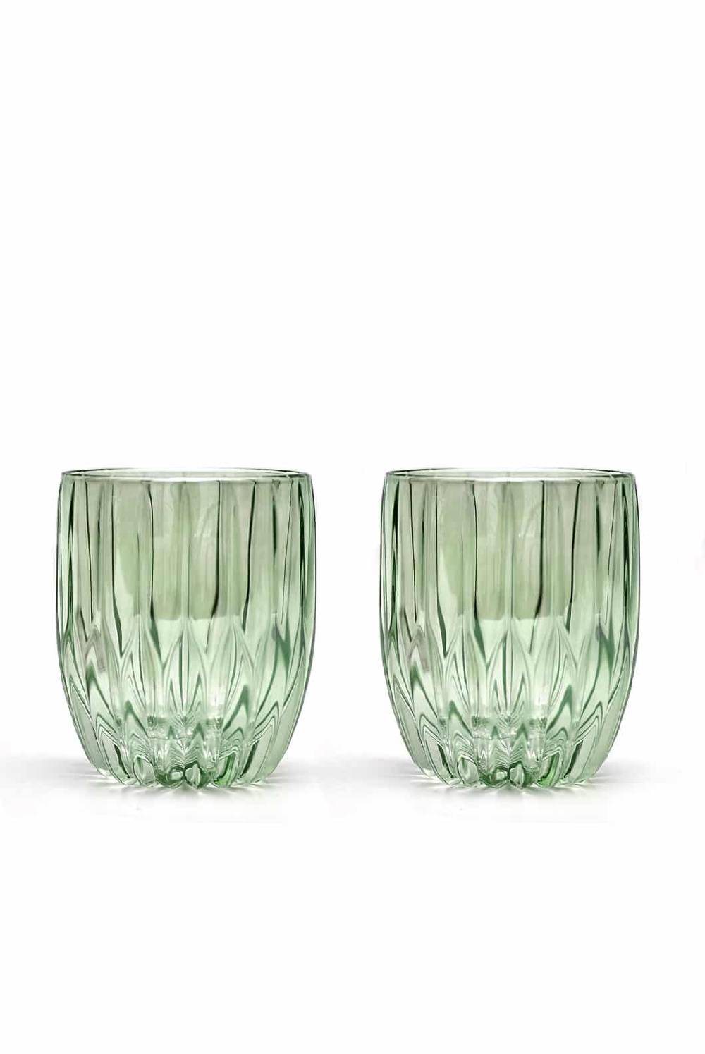Luisa Beccaria Set Verde Di Due Piccoli Bicchieri Tumbler In Vendita