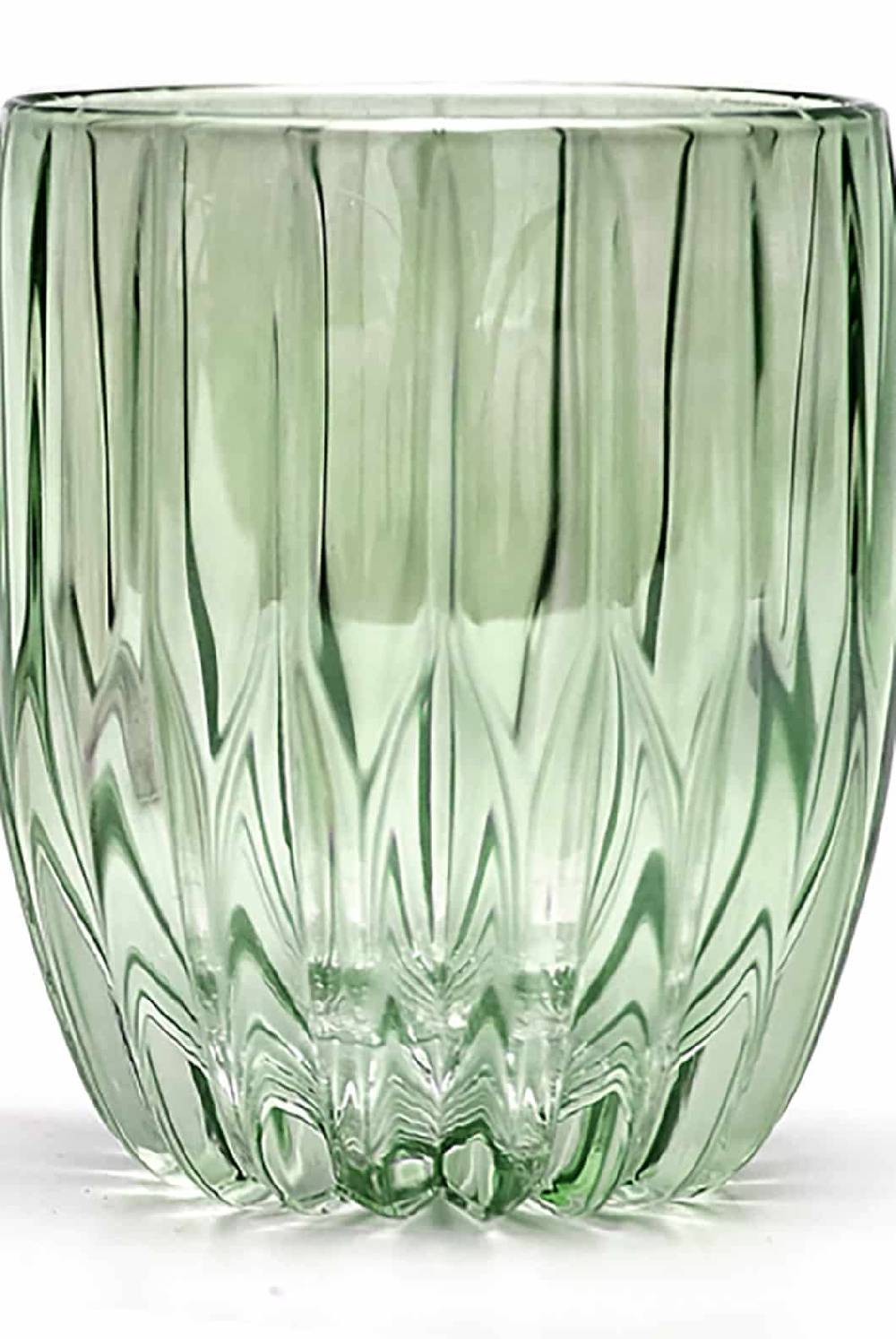 Luisa Beccaria Set Verde Di Due Piccoli Bicchieri Tumbler In Vendita