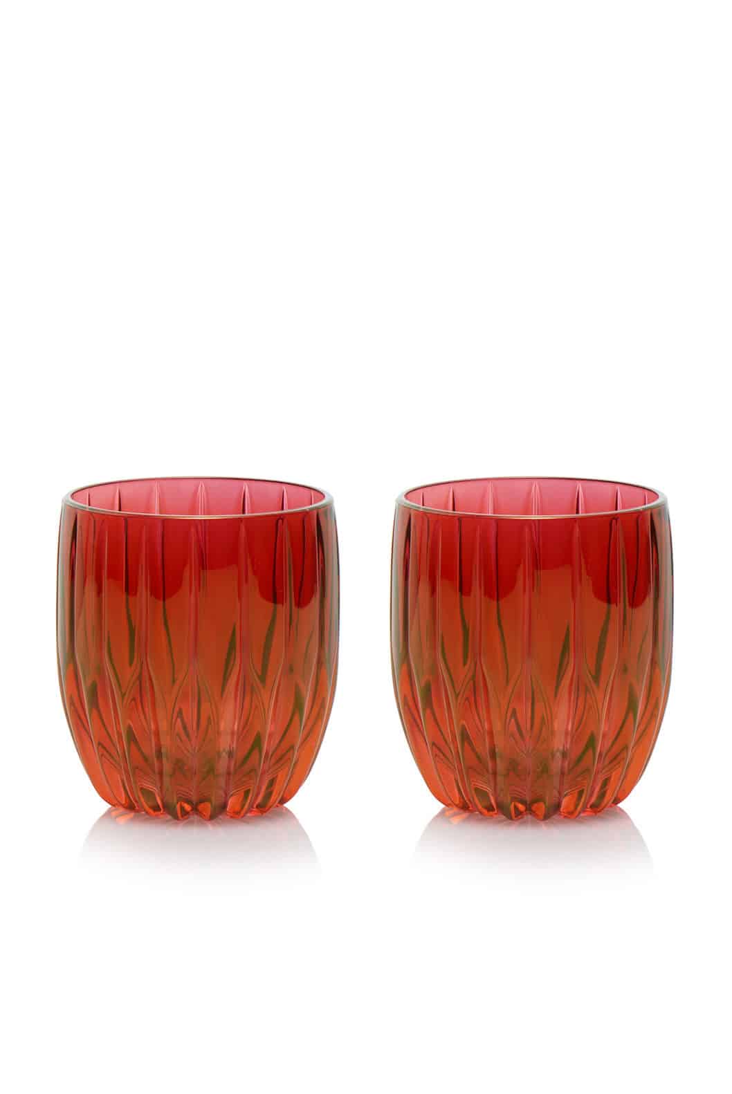 Luisa Beccaria Set Rosso Di Due Piccoli Bicchieri Tumbler Saldi