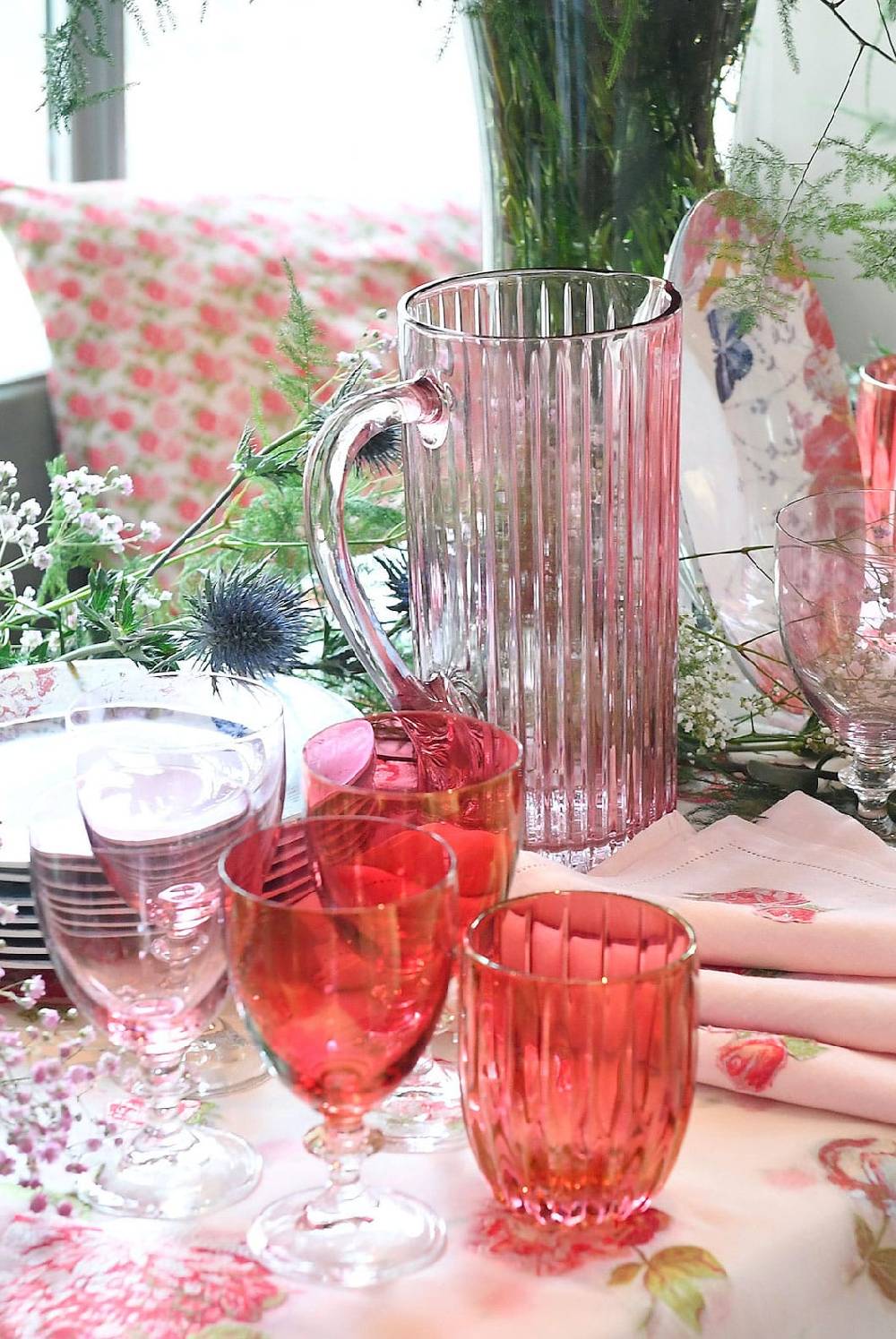 Luisa Beccaria Brocca Rigata Rosa Prestige in Vetro In Saldo