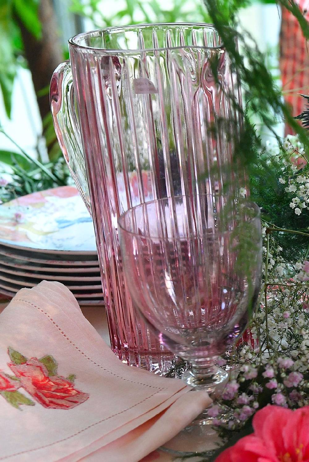 Luisa Beccaria Brocca Rigata Rosa Prestige in Vetro In Saldo