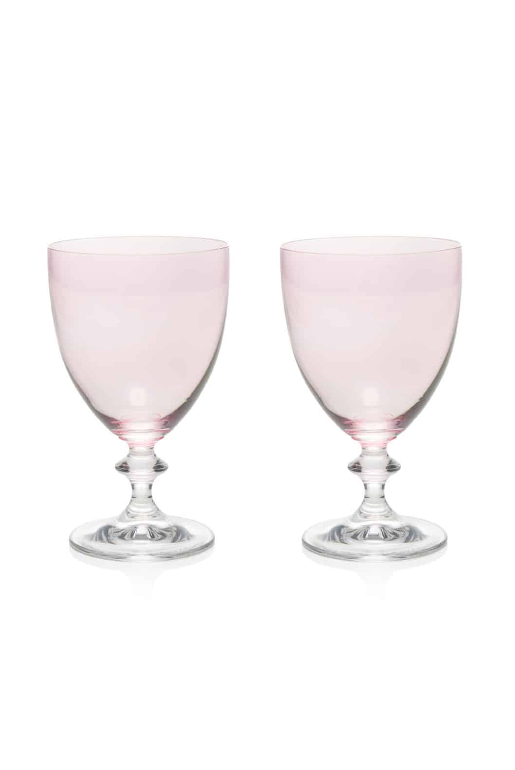 Luisa Beccaria Set Rosa Di Due Bicchieri Di Vino Rosato Italy
