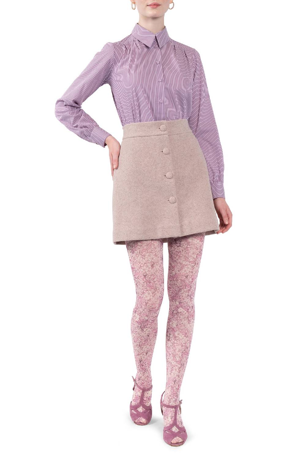 Luisa Beccaria Camicia in cotone a righe Acquista Ora