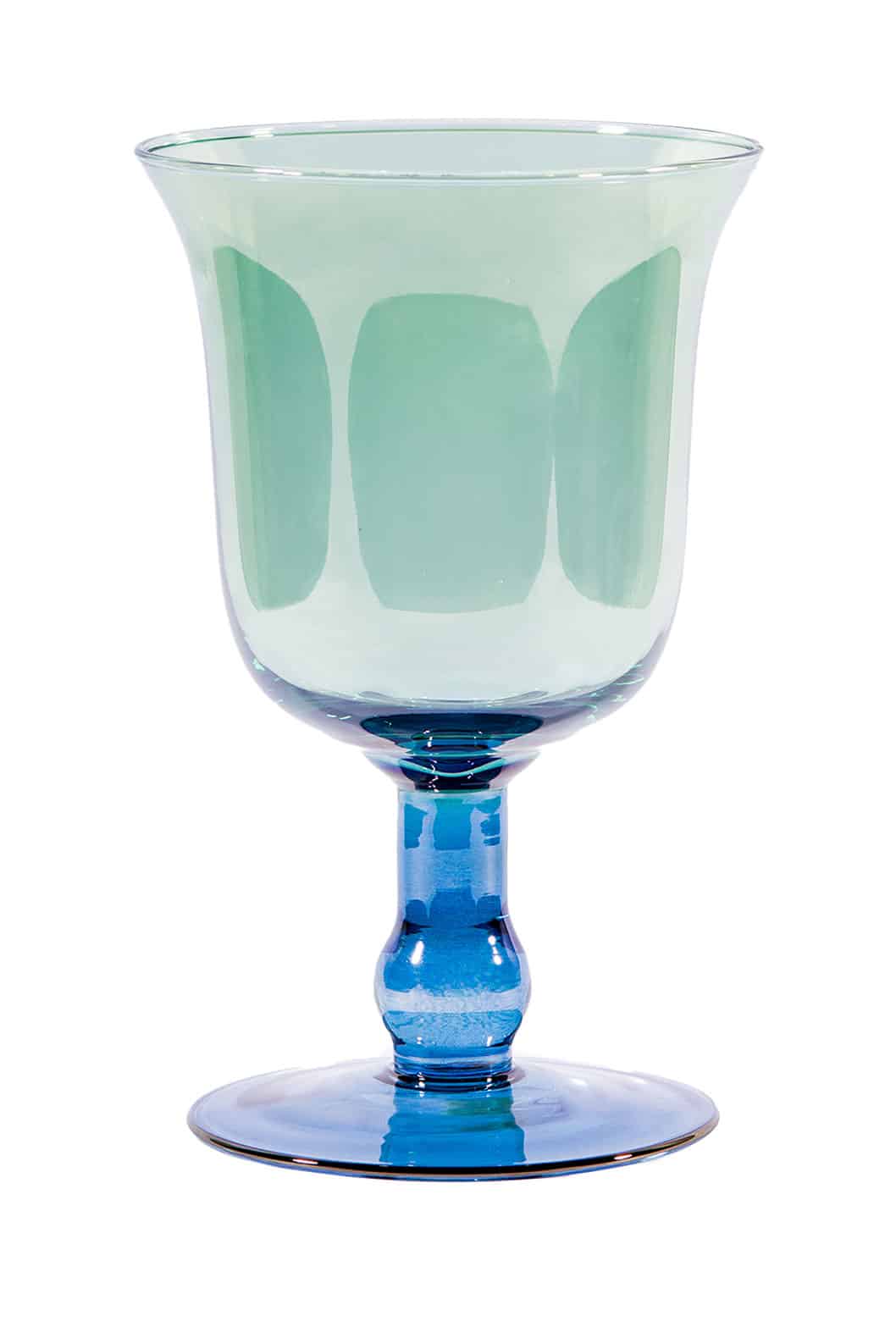 Luisa Beccaria Vaso di candela di grandi dimensioni con tonalità dal blu al verde In Vendita