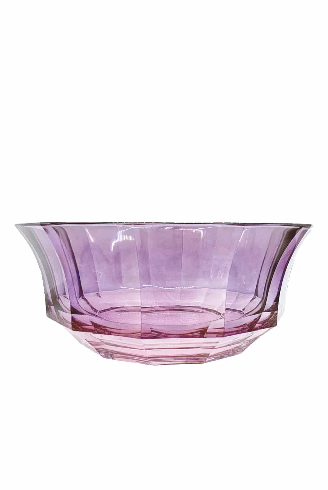Luisa Beccaria Shade Pink To Purple Insalatiera Di Cristallo Sfaccettato In Saldo