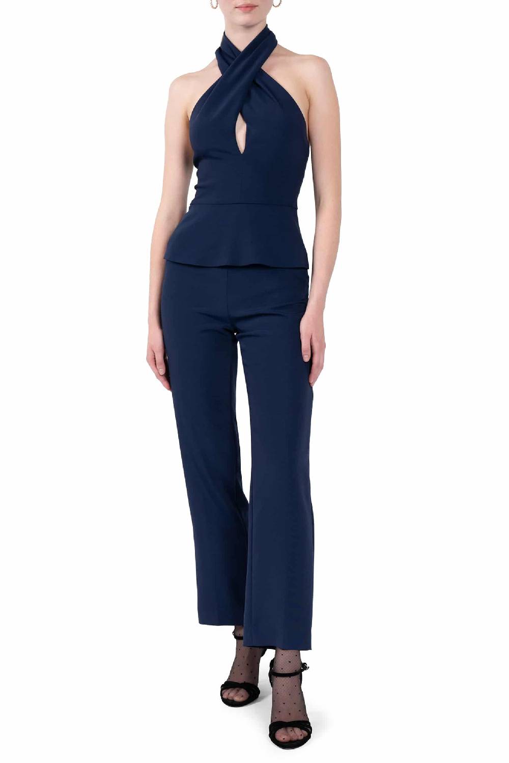 Luisa Beccaria Top elasticizzato in cady con scollo all'americana 2025