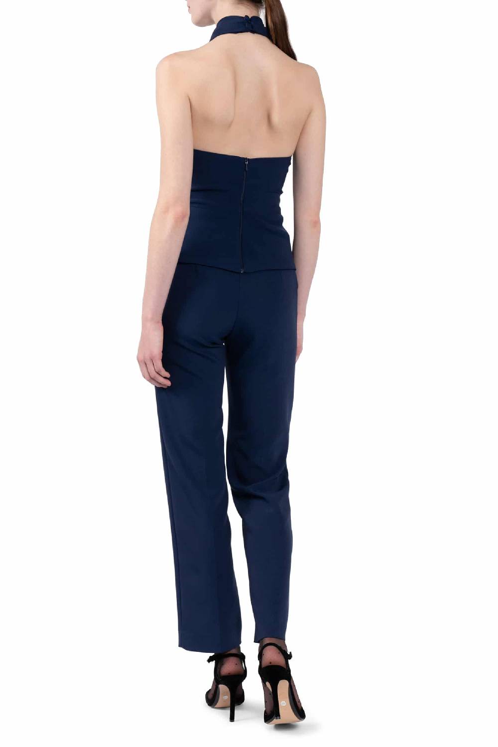 Luisa Beccaria Top elasticizzato in cady con scollo all'americana 2025