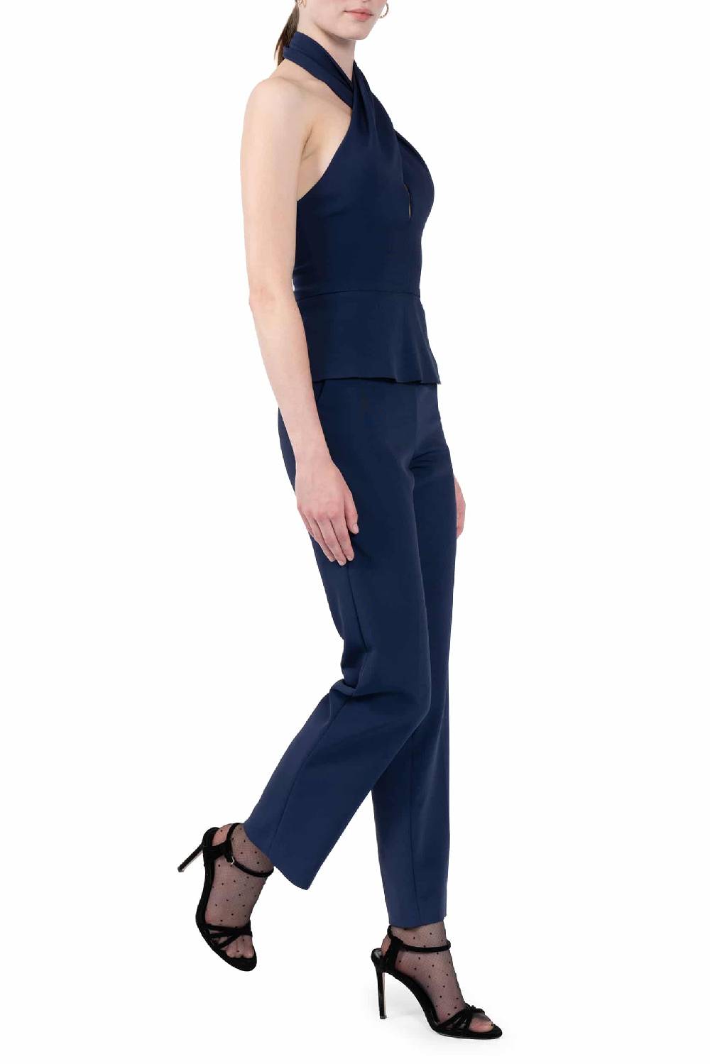 Luisa Beccaria Pantaloni elasticizzati in cady a sigaretta Italy