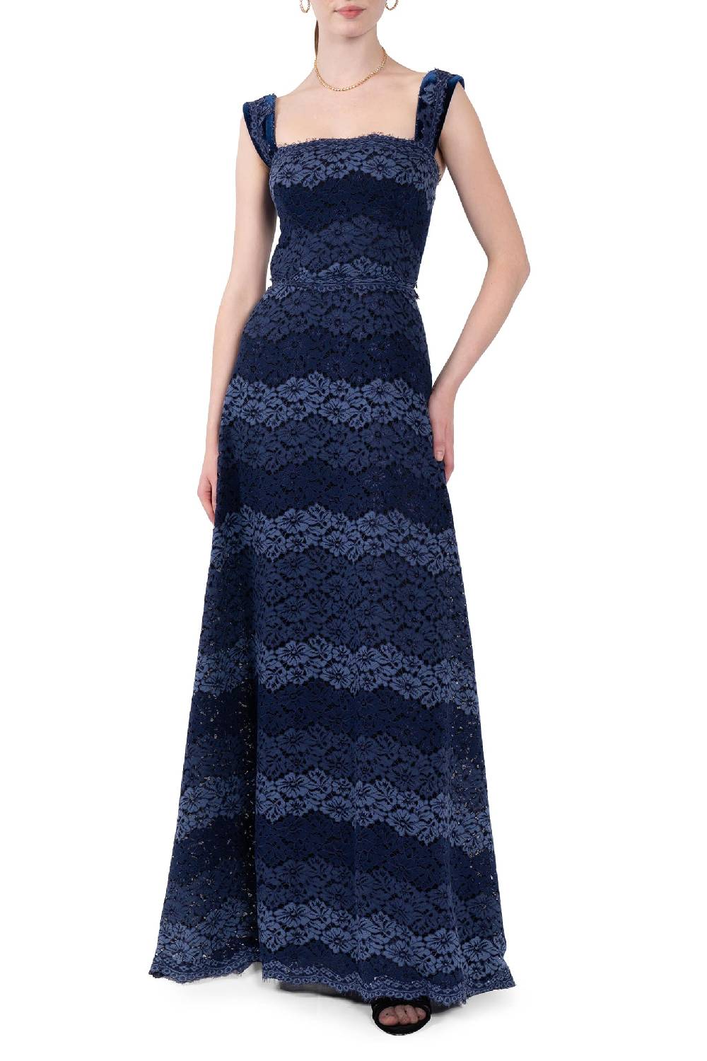 Luisa Beccaria Abito bustier in pizzo a righe Fino Al -60%