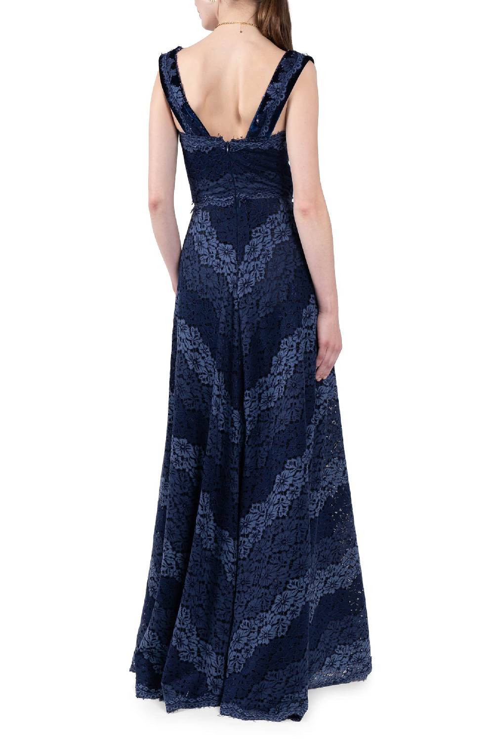 Luisa Beccaria Abito bustier in pizzo a righe Fino Al -60%