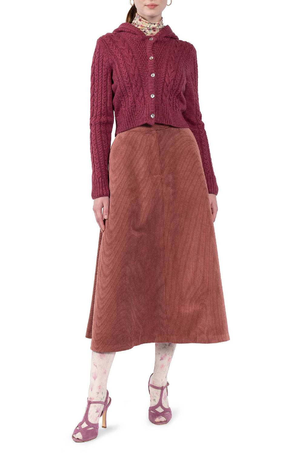 Luisa Beccaria Cardigan con cappuccio Presa