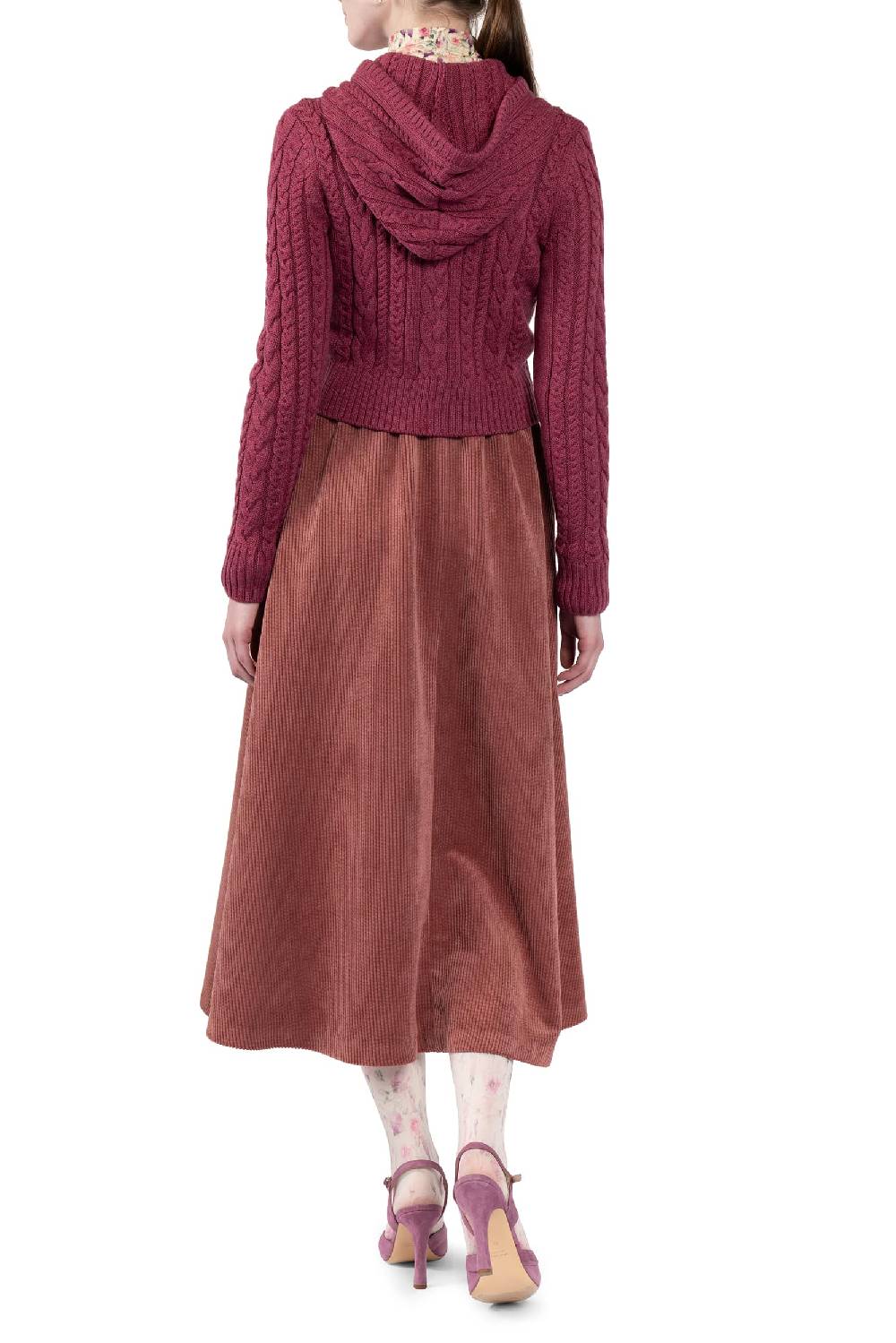 Luisa Beccaria Cardigan con cappuccio Presa