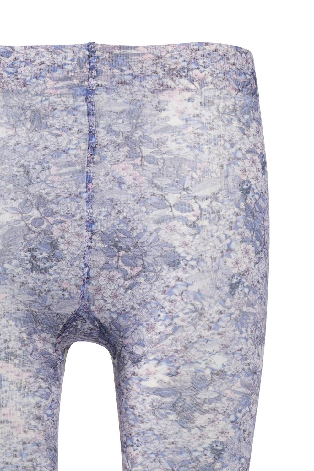 Luisa Beccaria Collant stampa micro fiori blu Economico