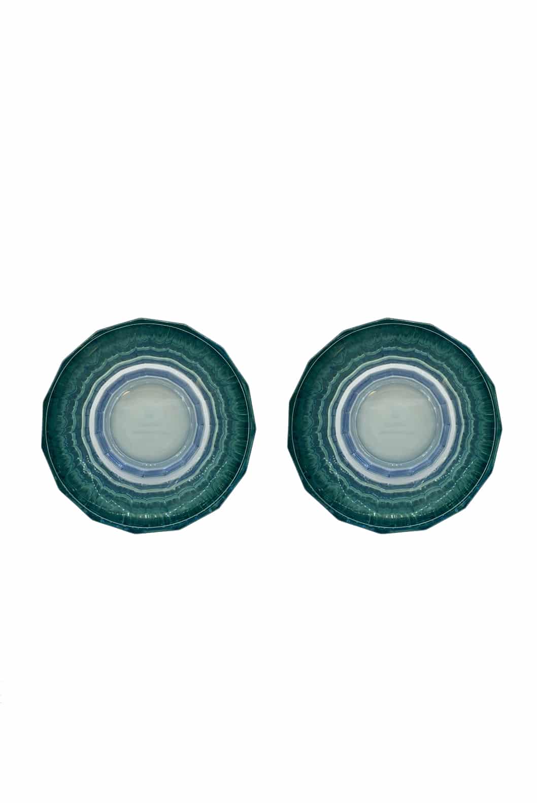 Luisa Beccaria Shade Blue To Green Set Di Due Bicchieri Duccio Piccoli Con Base Saldi