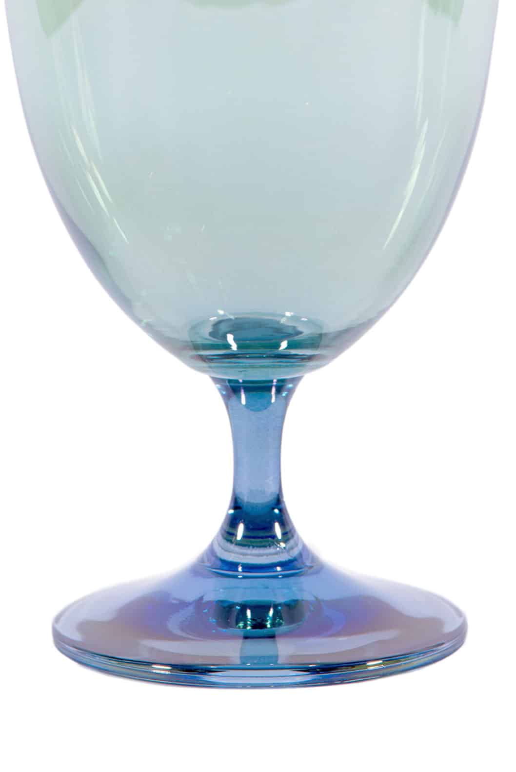 Luisa Beccaria Tonalità Blu Al Verde Set Di Due Bicchieri D'acqua Vendite Flash