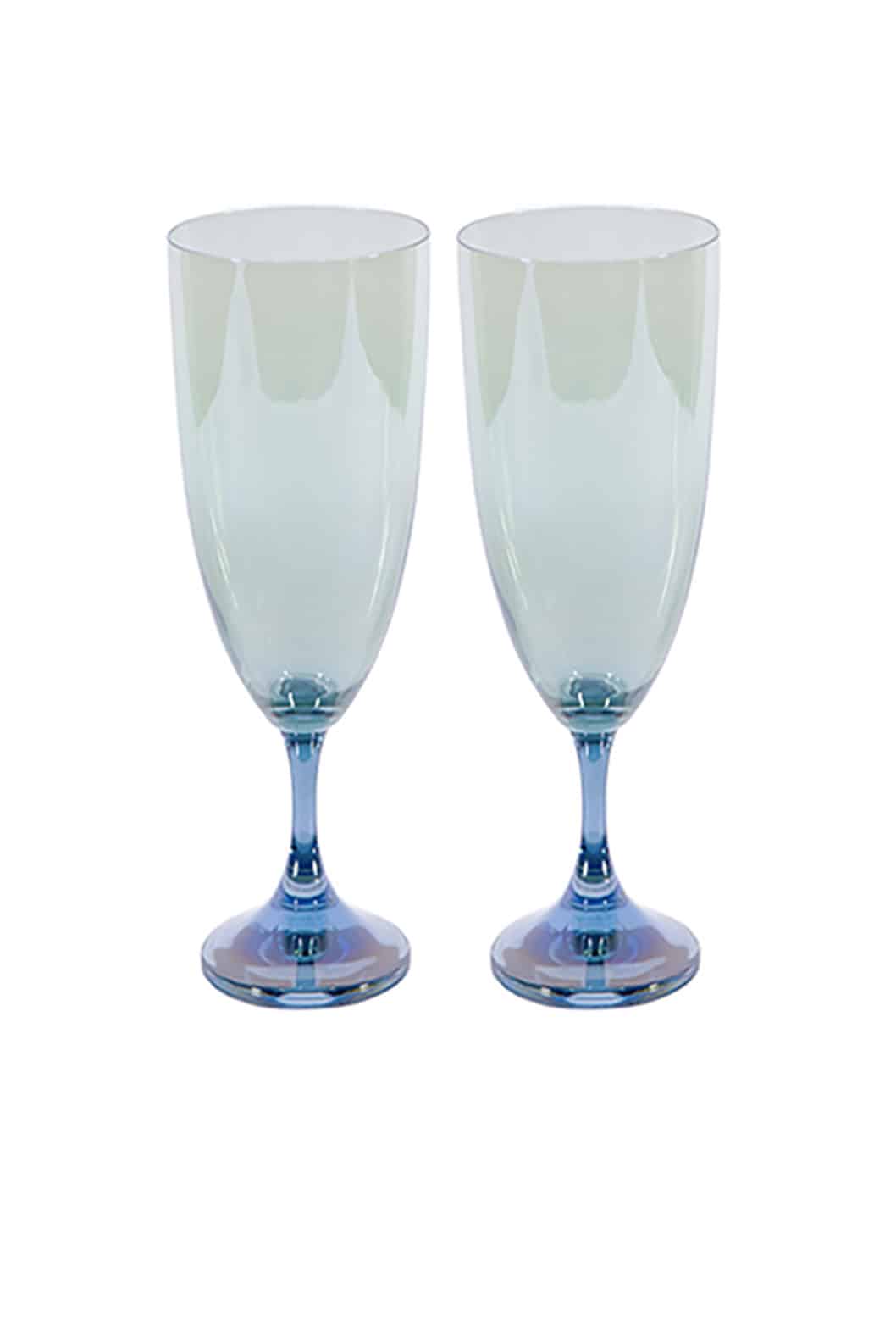 Luisa Beccaria Ombra Blu Al Verde Set Di Due Flauto Negozio