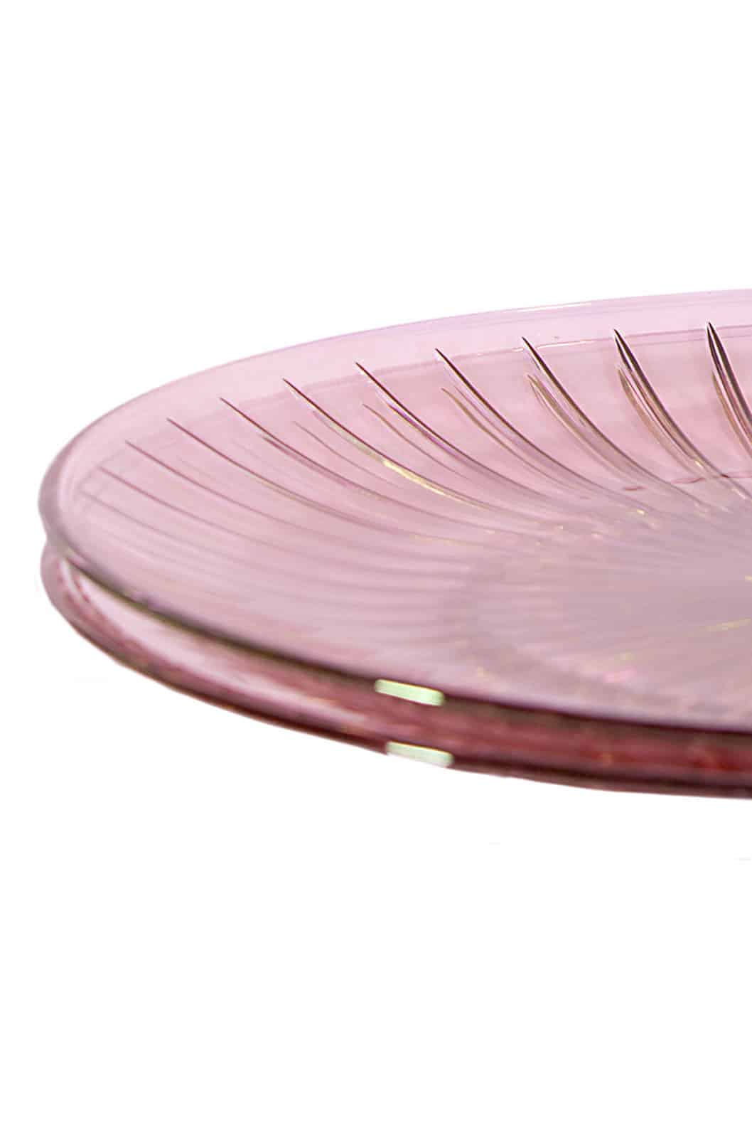 Luisa Beccaria Set Rosa Di Due Lastre Di Vetro Italy