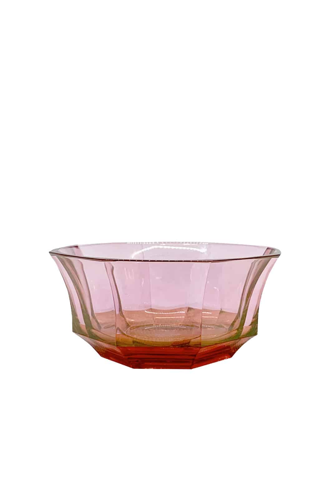 Luisa Beccaria Ciotola da dessert in cristallo sfaccettato dal rosso al rosa Qualità