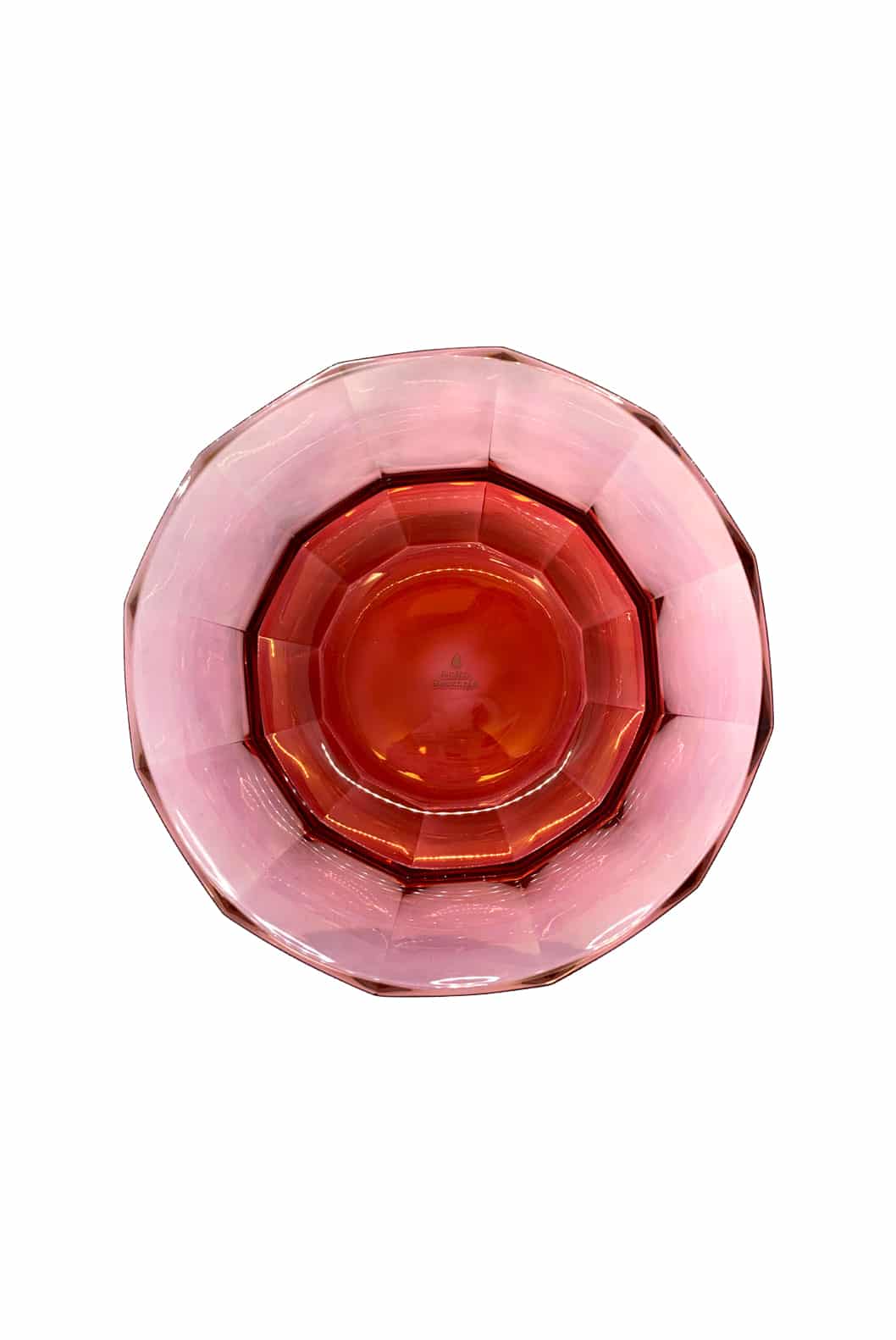 Luisa Beccaria Ciotola da dessert in cristallo sfaccettato dal rosso al rosa Qualità