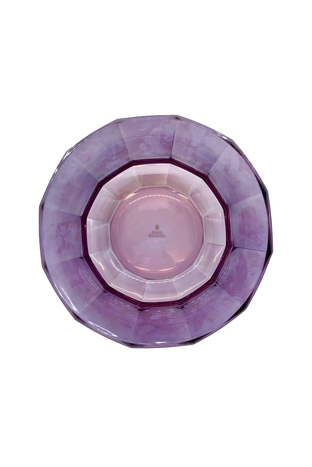 Luisa Beccaria Ciotola da dessert in cristallo sfaccettato dal rosa al viola Vendita