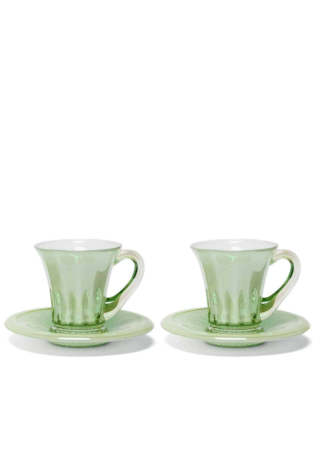 Luisa Beccaria Set Verde Di Due Tazze Di Caffè Doge Soddisfazione Garantita