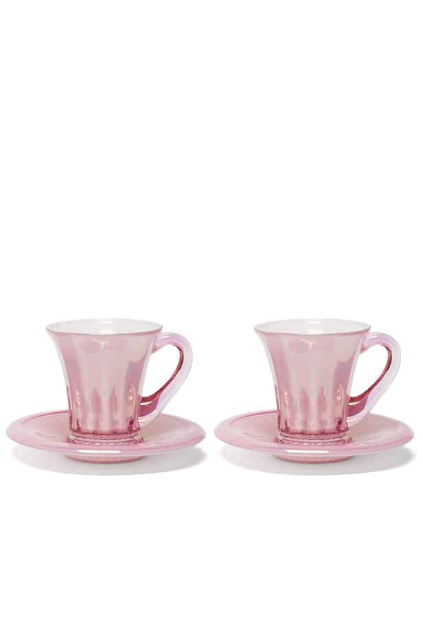 Luisa Beccaria Set Rosa Di Due Tazze Di Caffè Doge