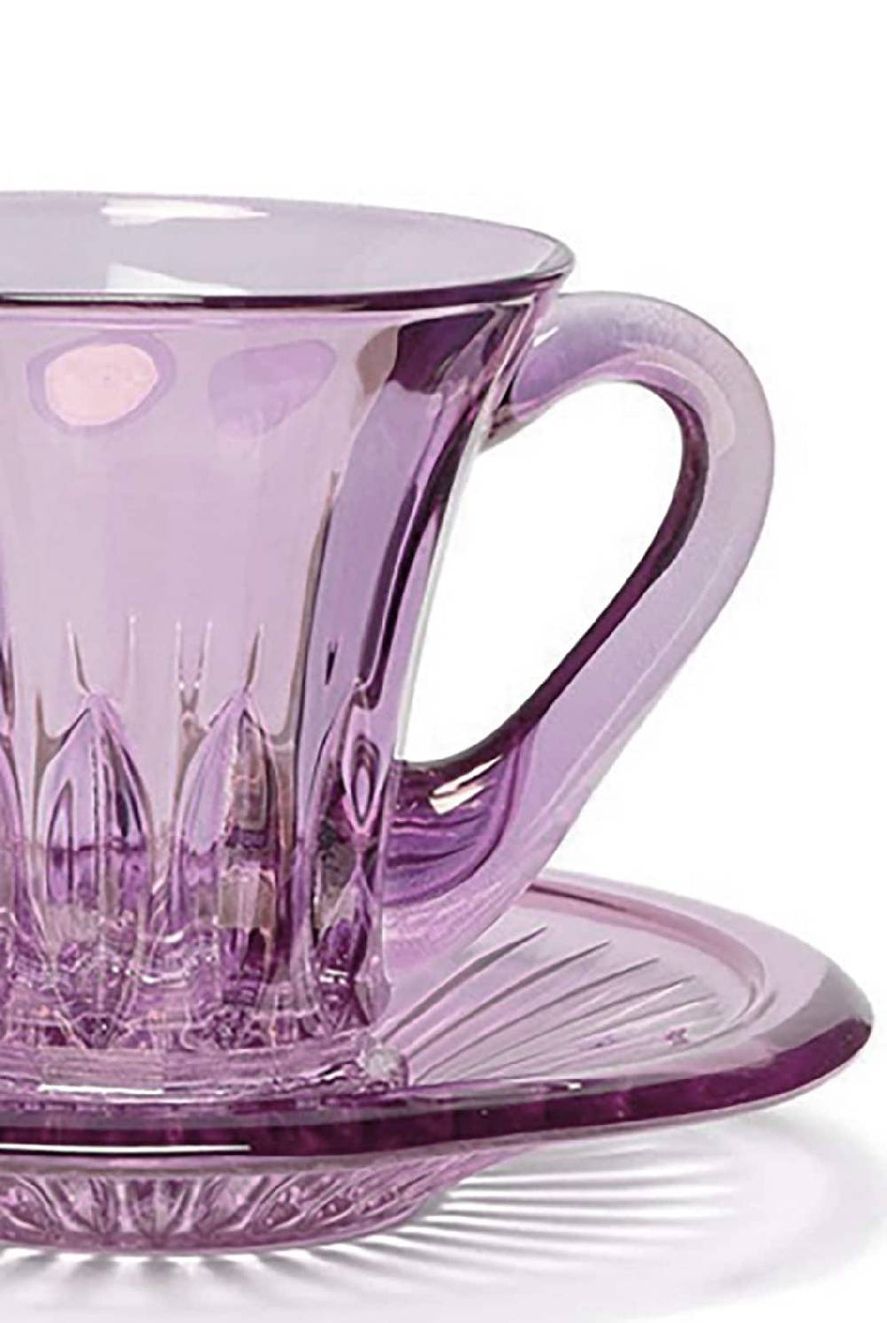 Luisa Beccaria Set Di Due Tazzine Da Caffè Trasparenti Prestige Viola Acquista Ora
