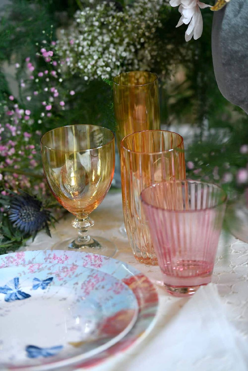 Luisa Beccaria Set Rosa Di Due Bicchieri Di Vino Iside Sottocosto