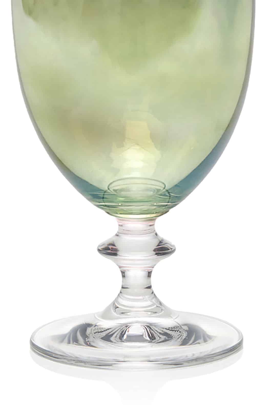 Luisa Beccaria Set Verde Di Due Bicchieri D'acqua Roseo Outlet