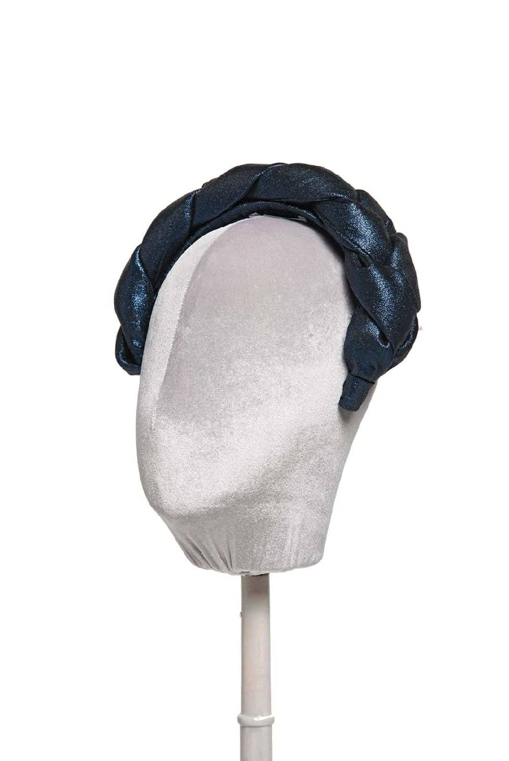 Luisa Beccaria Fascia per capelli intrecciata in lurex Moda