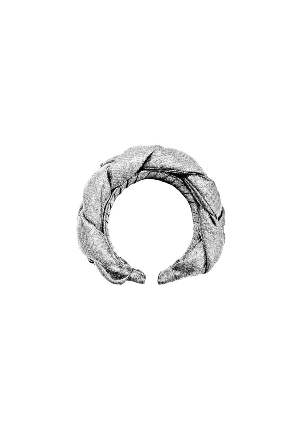 Luisa Beccaria Cerchietto intrecciato in lurex argento Italy