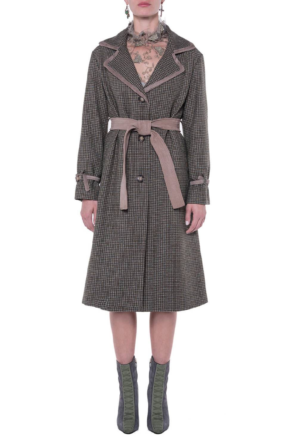 Luisa Beccaria Cappotto in tweed Qualità