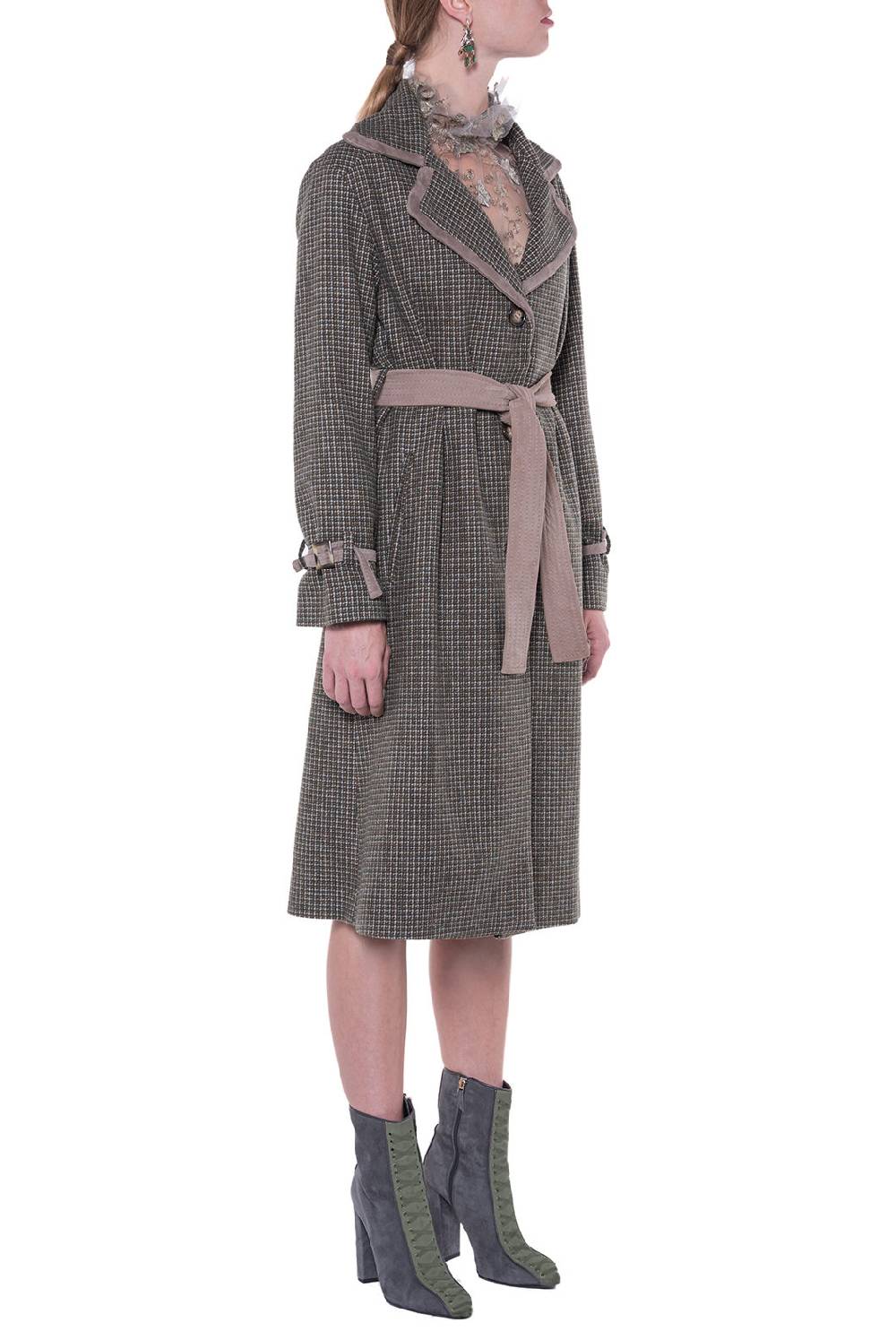 Luisa Beccaria Cappotto in tweed Qualità