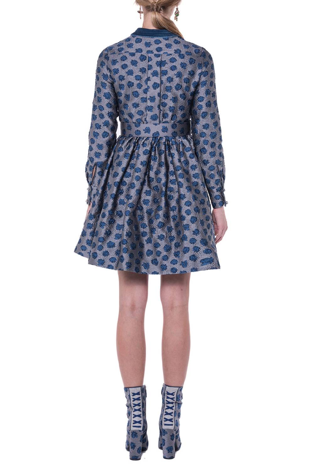 Luisa Beccaria Abito in jacquard a maniche lunghe Spedizione Gratuita