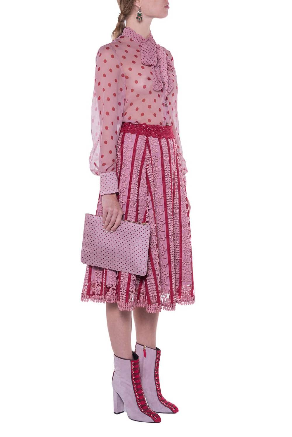 Luisa Beccaria Gonna ricamata in macramè Acquista Ora