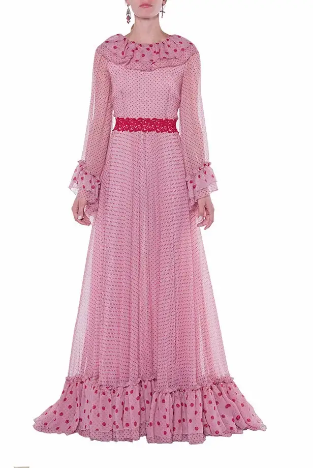 Luisa Beccaria Abito stampato in chiffon