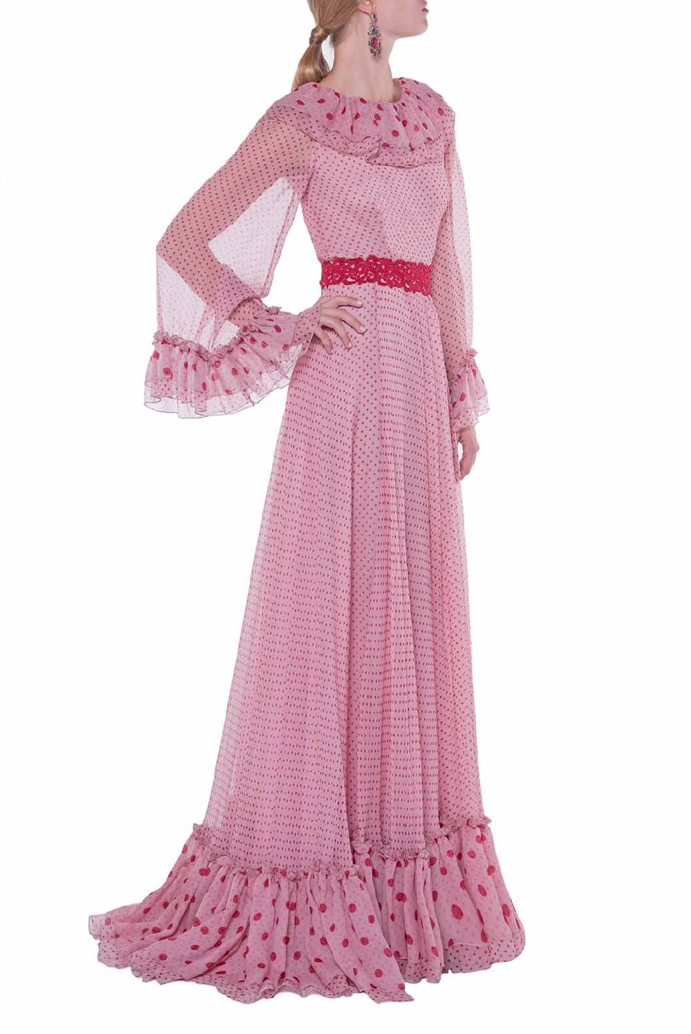 Luisa Beccaria Abito stampato in chiffon Promozione Limitata