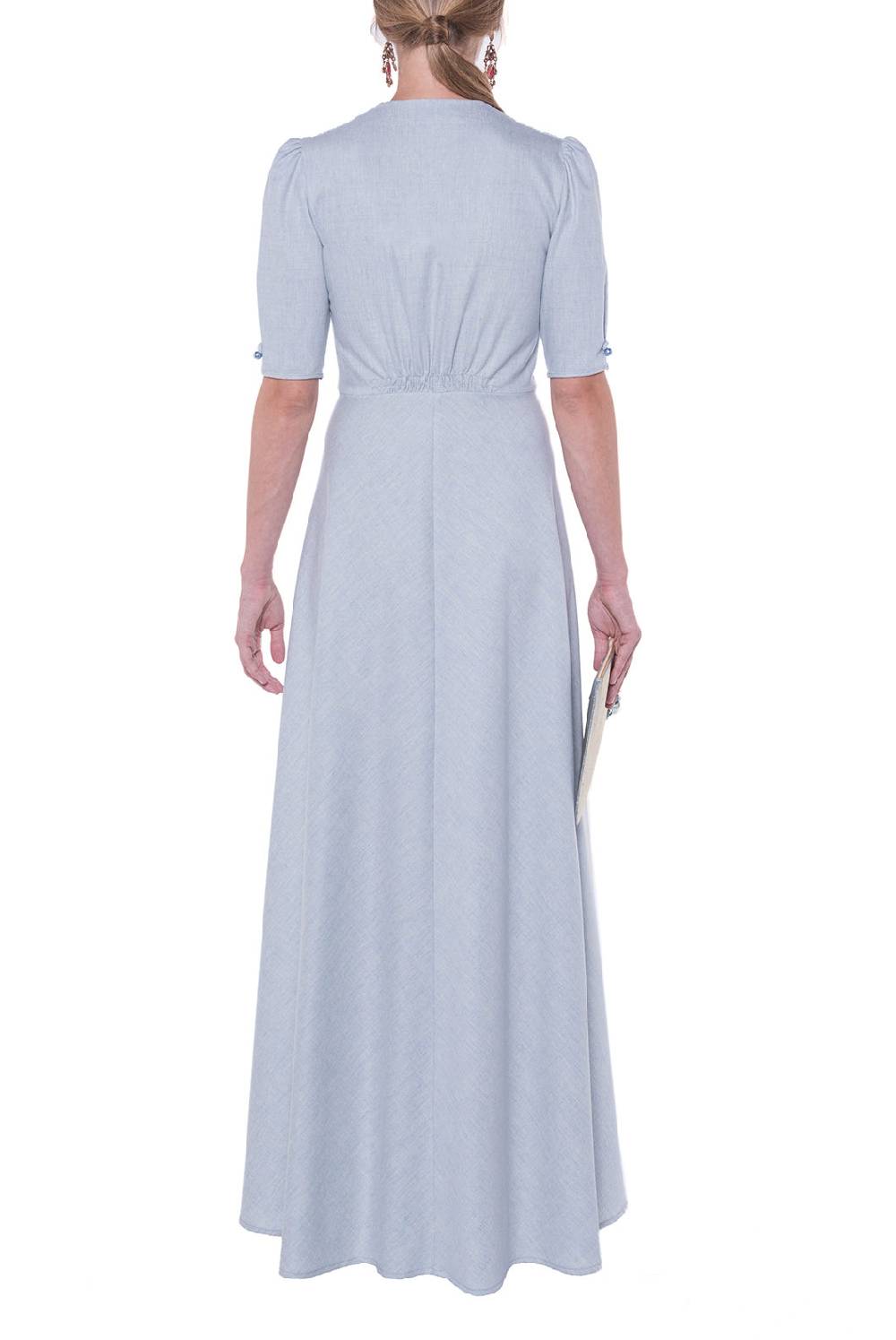 Luisa Beccaria Bottoncino Well Abito Blu Sottocosto