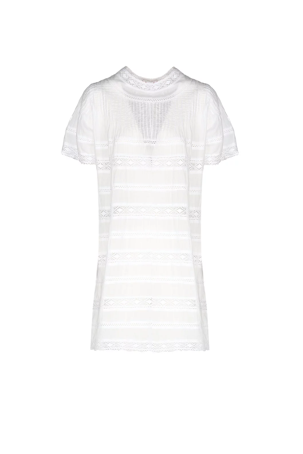 Luisa Beccaria Baby Doll Beach Abito bianco In Vendita