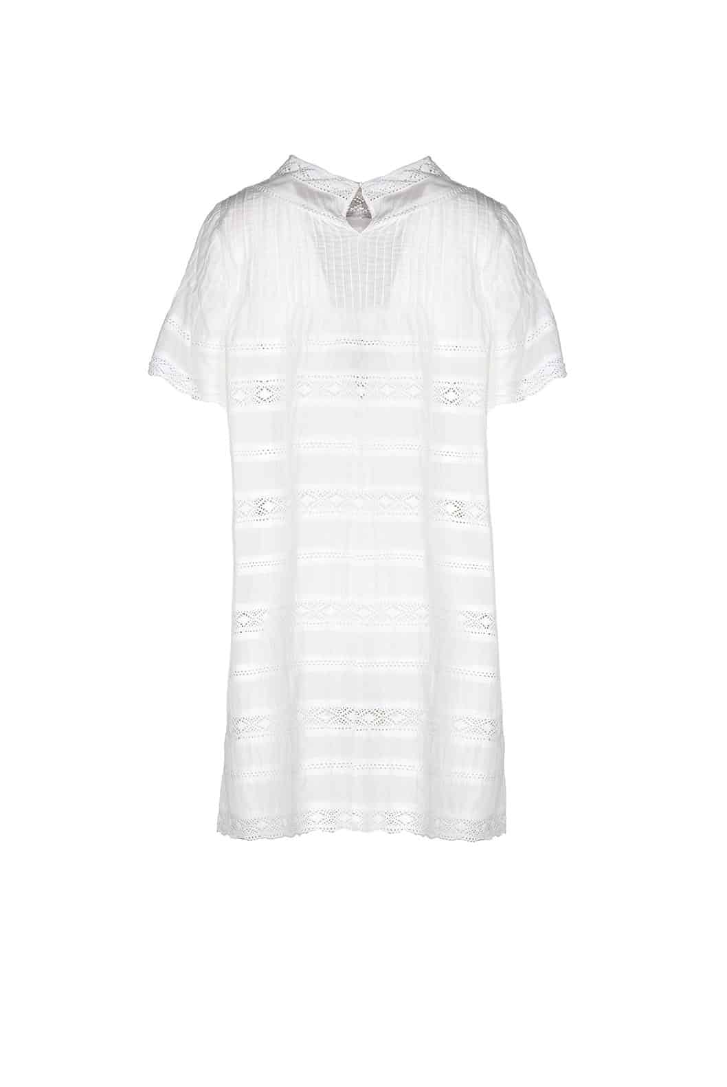 Luisa Beccaria Baby Doll Beach Abito bianco In Vendita