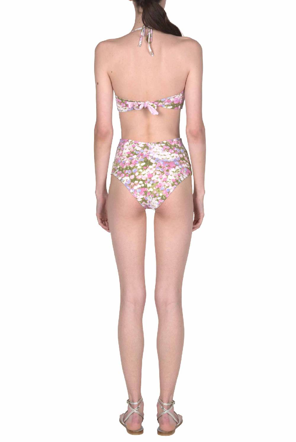 Luisa Beccaria Bikini Fascia E Slip A Vita Alta Rosa Monet Negozio