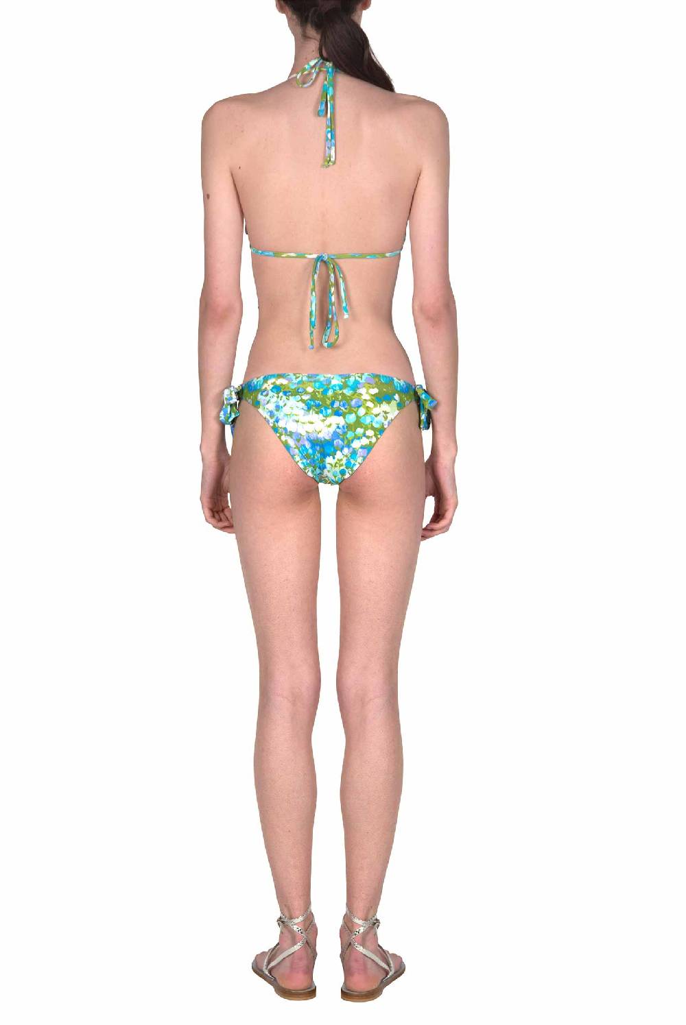 Luisa Beccaria Bikini Triangolo E Slip Blu Monet Italy