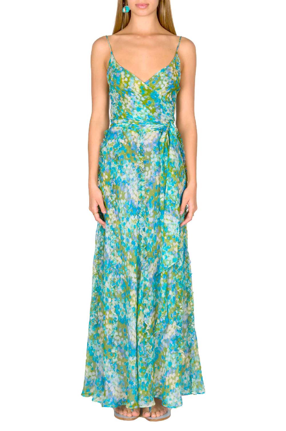 Luisa Beccaria Abito in chiffon stampato Nereida Monet 2025
