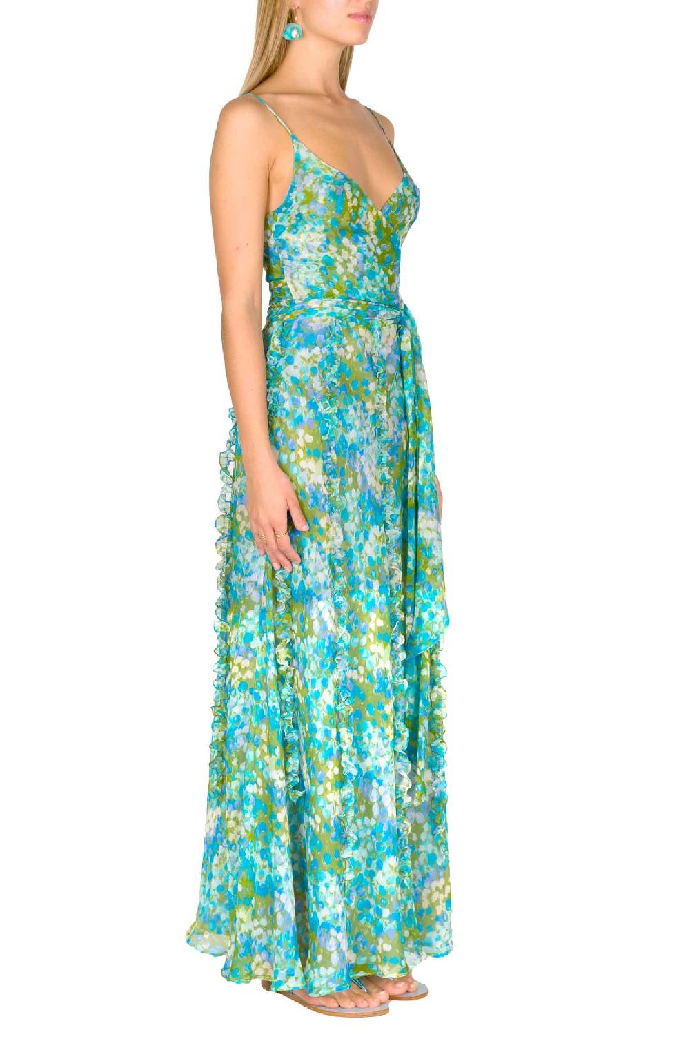 Luisa Beccaria Abito in chiffon stampato Nereida Monet 2025