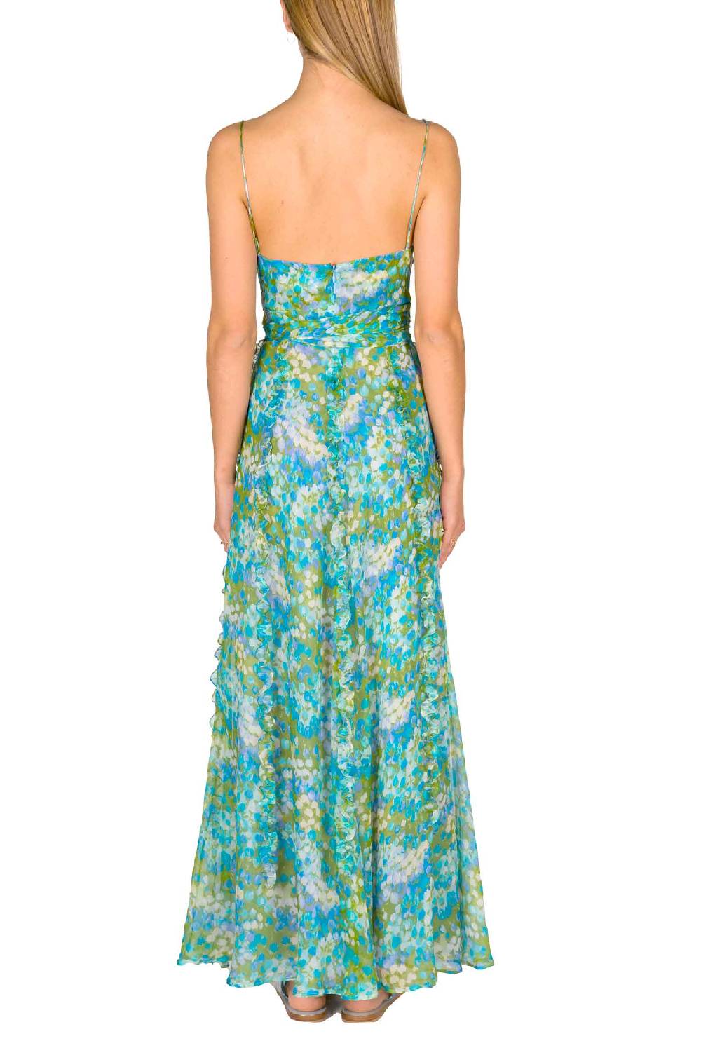 Luisa Beccaria Abito in chiffon stampato Nereida Monet 2025