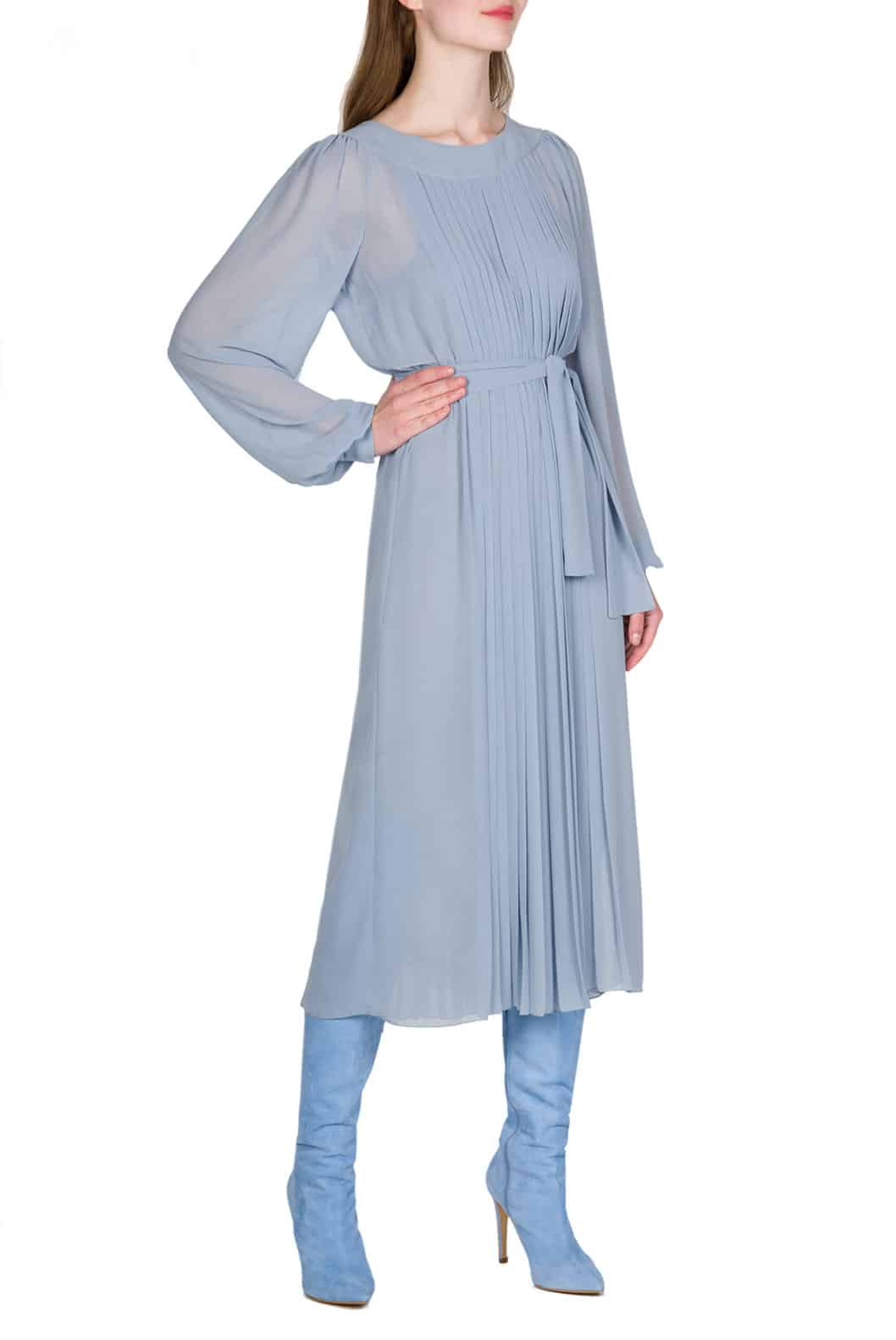 Luisa Beccaria Abito in chiffon plissettato Spedizione Gratuita