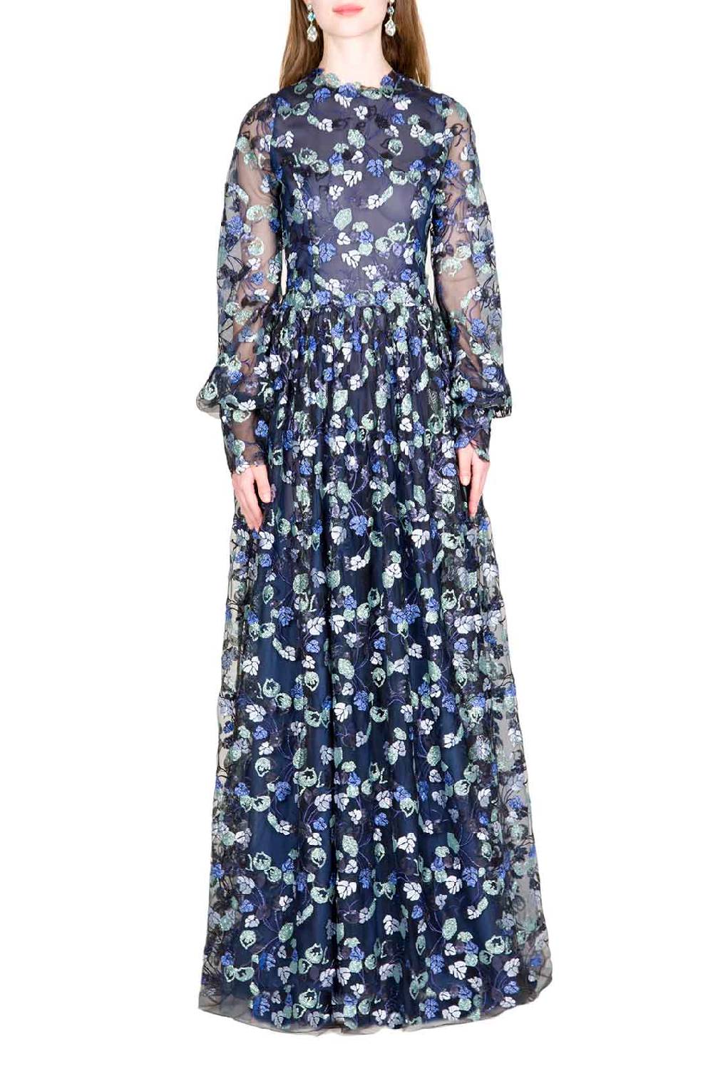 Luisa Beccaria Abito in tulle impreziosito da paillettes Qualità Garantita