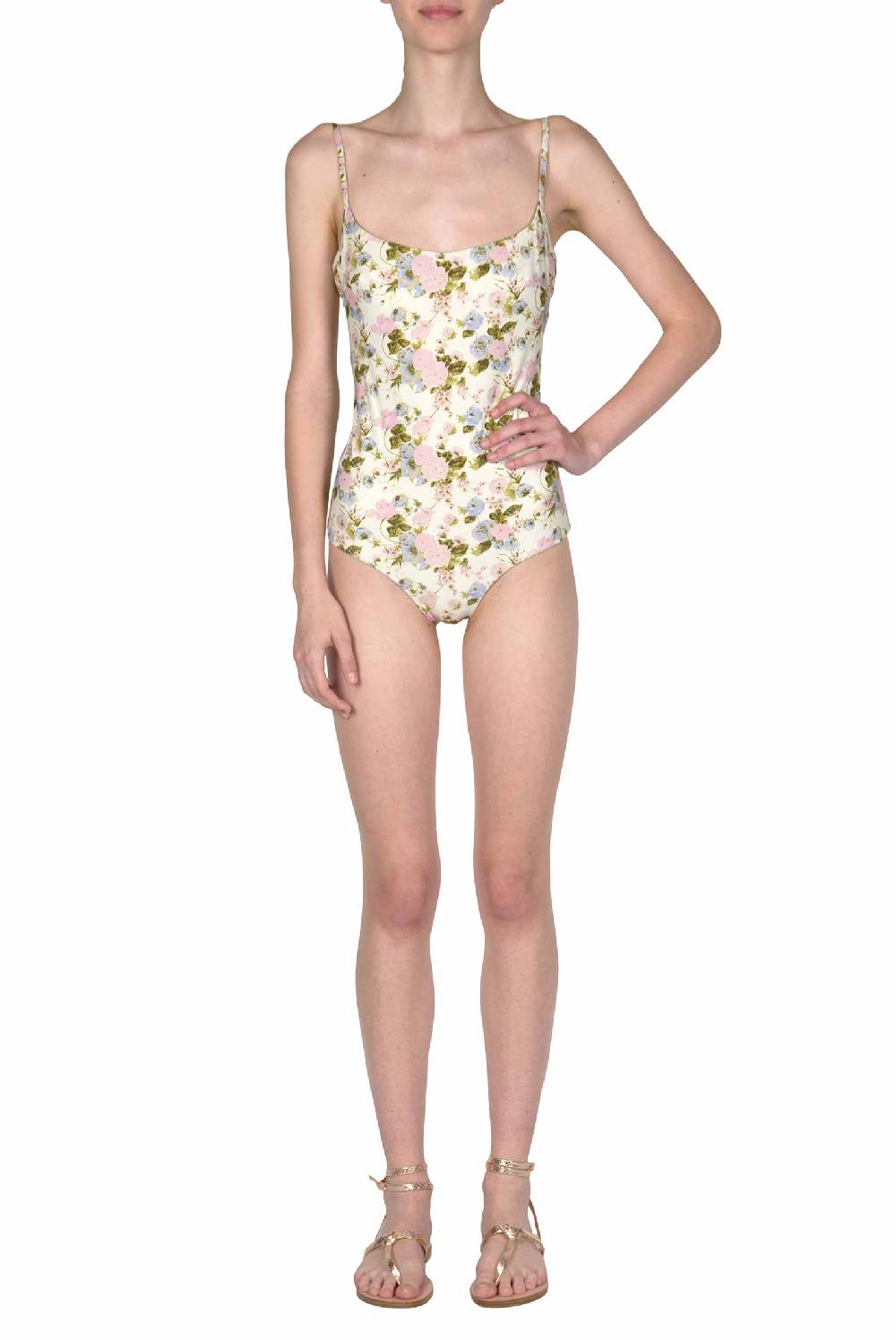 Luisa Beccaria Costume Intero Blooming Roses Double Face Vendita Economica