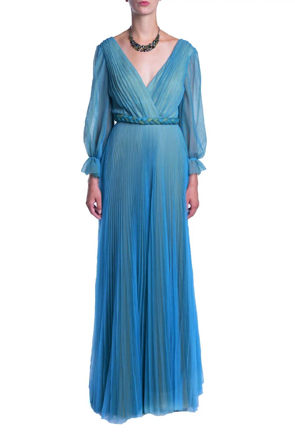Luisa Beccaria Maxi abito in tulle plissettato Negozi Online
